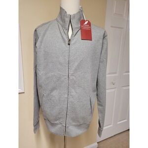 LEAGUE Collegiate Outfitters Men's Gray Full Fleece Zip Track Jacket Sz L NWT